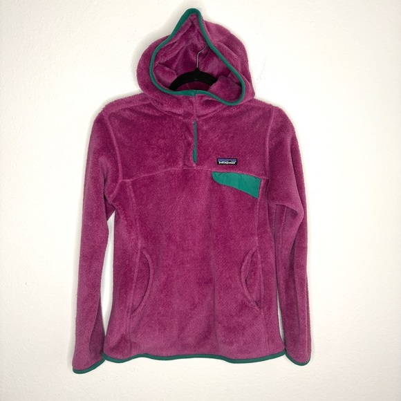 Patagonia Re-Tool Snap-T Hooded Pullover Size XS Purple Pink - Picture 2 of 9